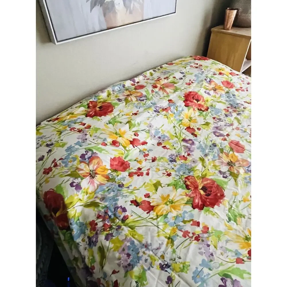 Rare Ralph Lauren Watch Hill Floral King Duvet Cover French Country Red Yellow